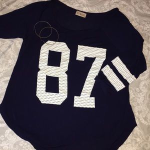 Navy Blue Baseball Tee